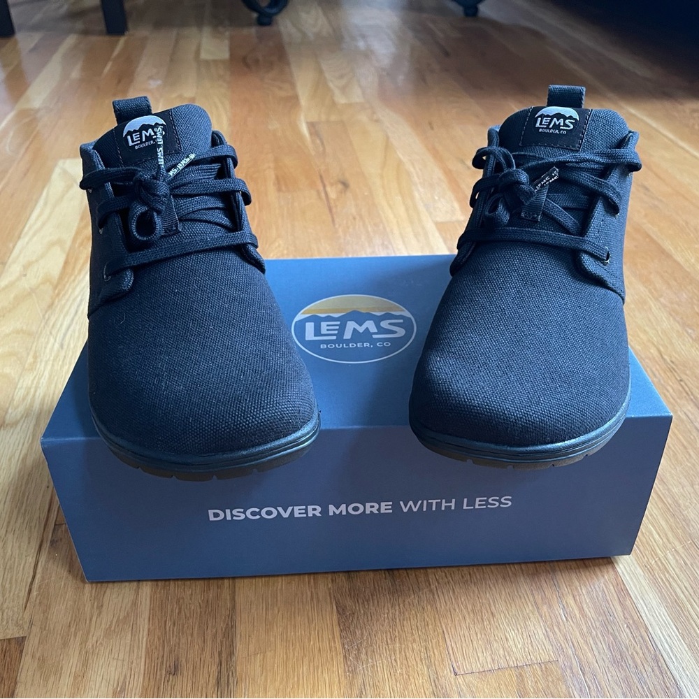 NIB Lems Chukka Canvas Blackout Sz 10